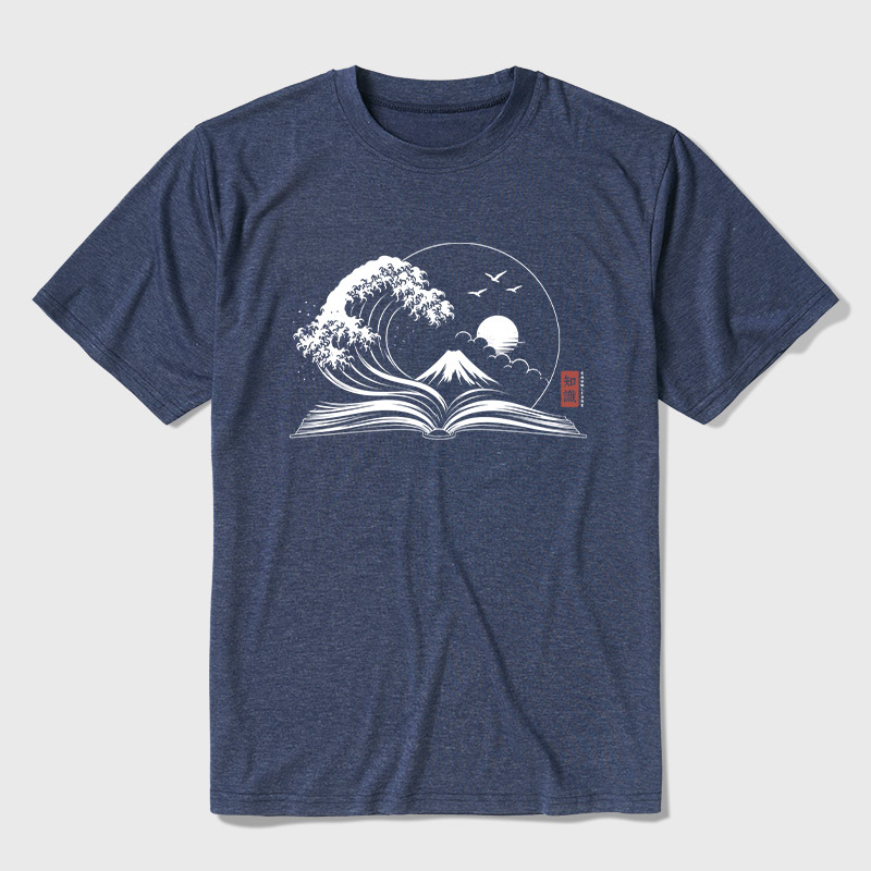 The Great Wave of Knowledge Ultra Soft Heather Tee