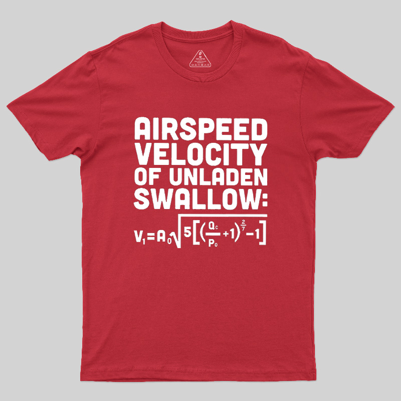 Airspeed Velocity Of Unladen Swallow Geek T-Shirt