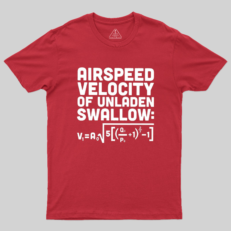 Airspeed Velocity Of Unladen Swallow Geek T-Shirt