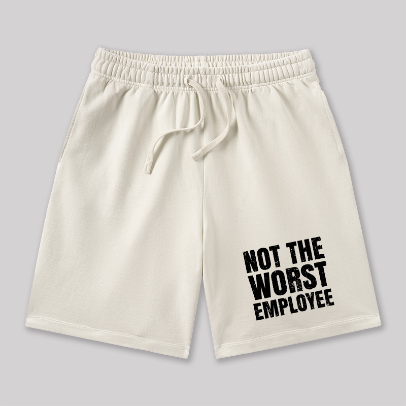 Not The Worst Emplogee Geeky Washed Shorts