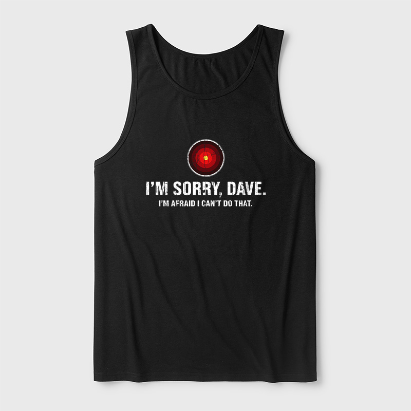 HAL Sorry Dave Quote Ultra Soft Heather Tank