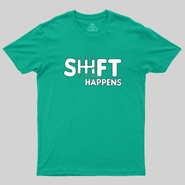 Shift Happens Keyboard Geek T-Shirt