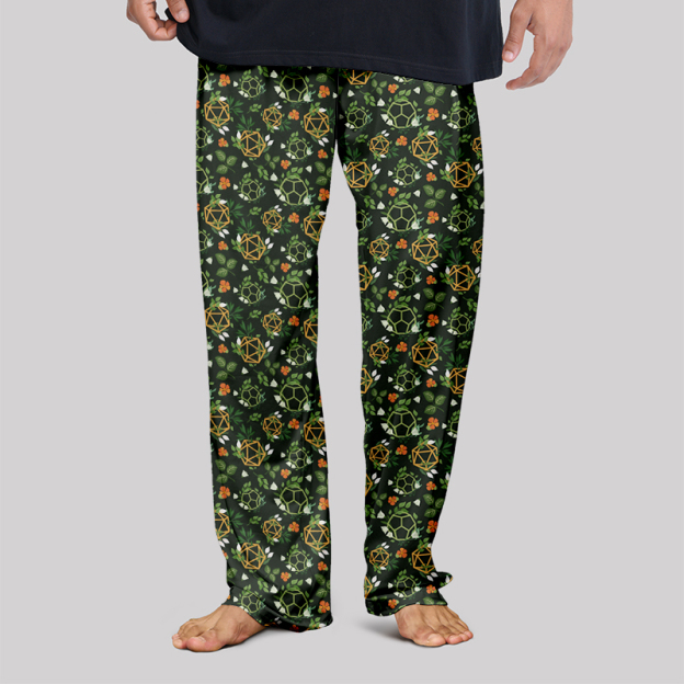 Plant DND Dice Green Geek Loungewear Pants