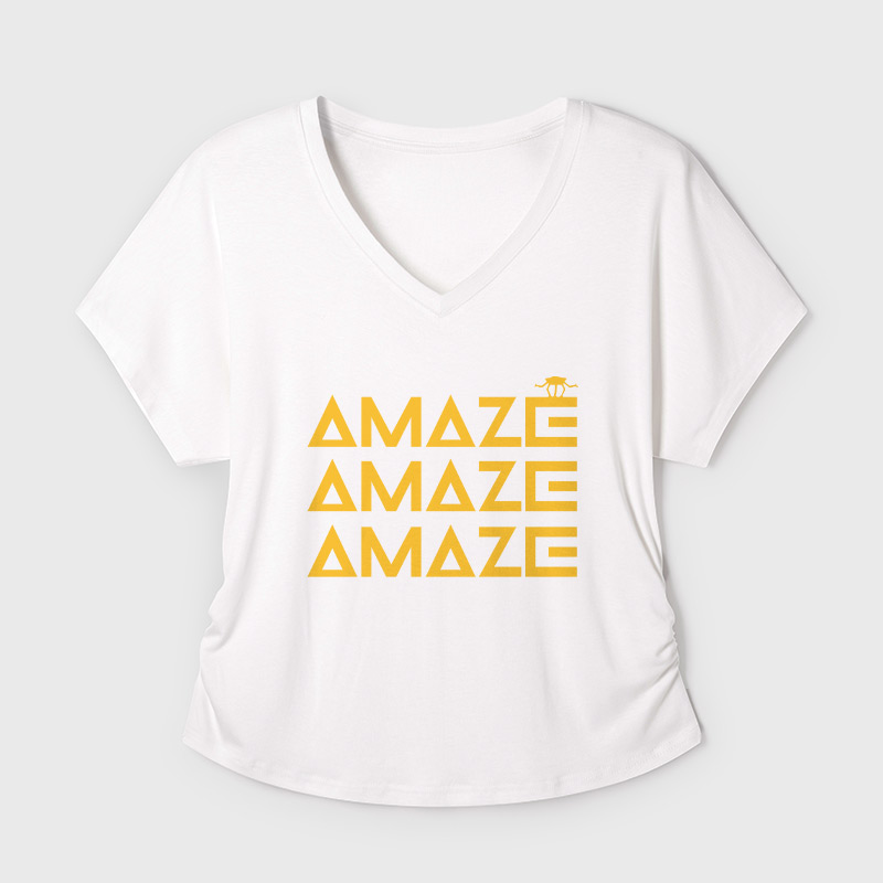 Amaze Rocky Geek Dolman Sleeve V-Neck Shirt