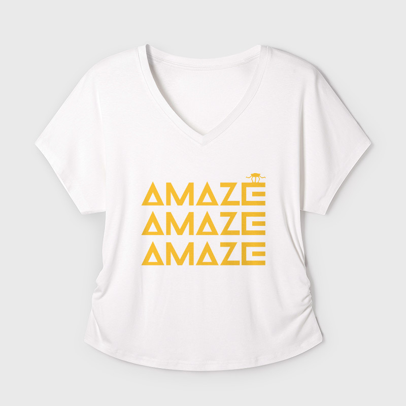 Amaze Rocky Geek Dolman Sleeve V-Neck Shirt