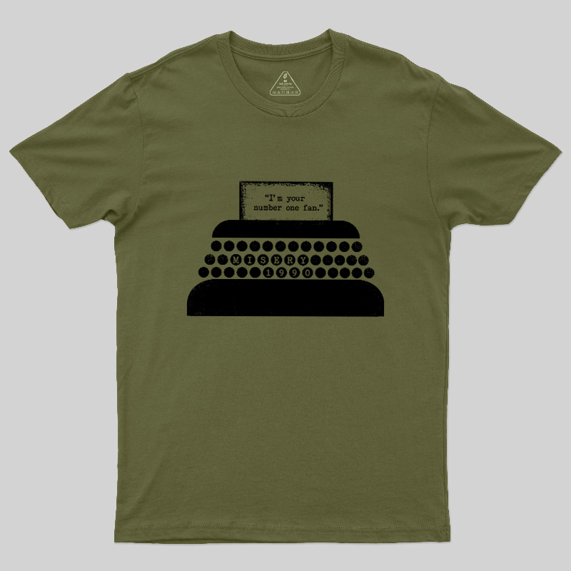 Number One Fan Retro Typewriter Geek T-Shirt