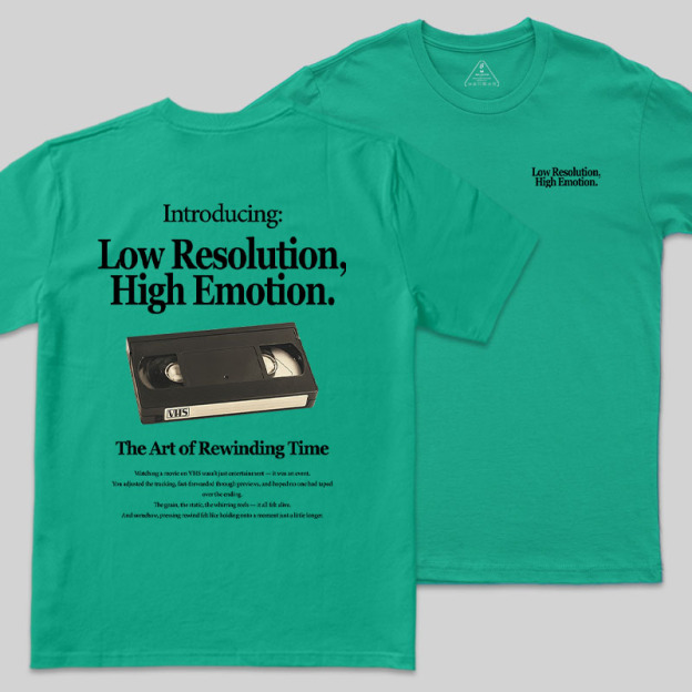 Low Resolution High Emotion Front and Back Printing Geek T-Shirt