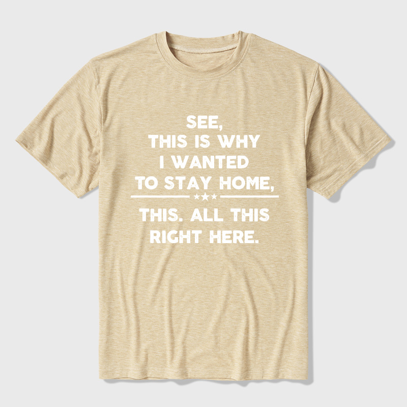 See This Is Why I Wanted To Stay home Ultra Soft Heather Tee