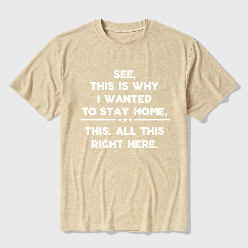 See This Is Why I Wanted To Stay home Ultra Soft Heather Tee