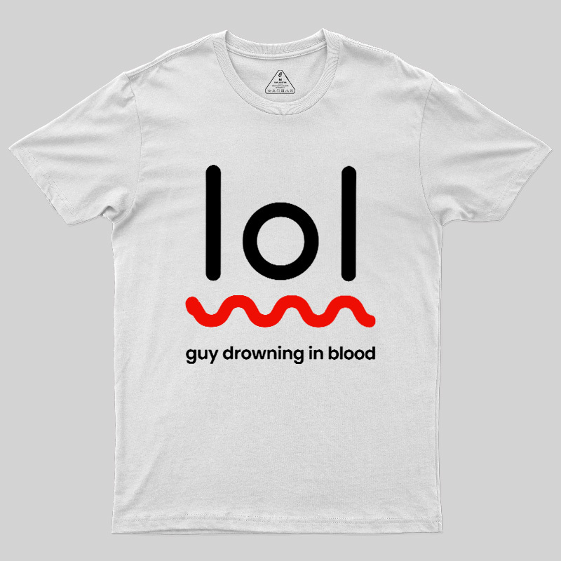 Guy Drowning In Blood Geek T-Shirt