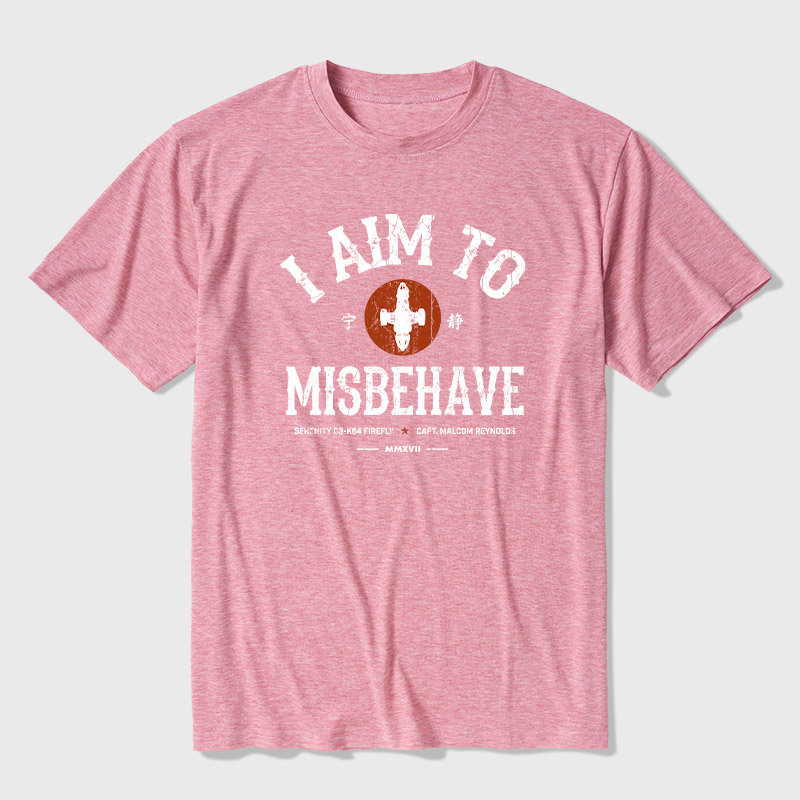 I Aim to Misbehave Firefly Ultra Soft Heather Tee