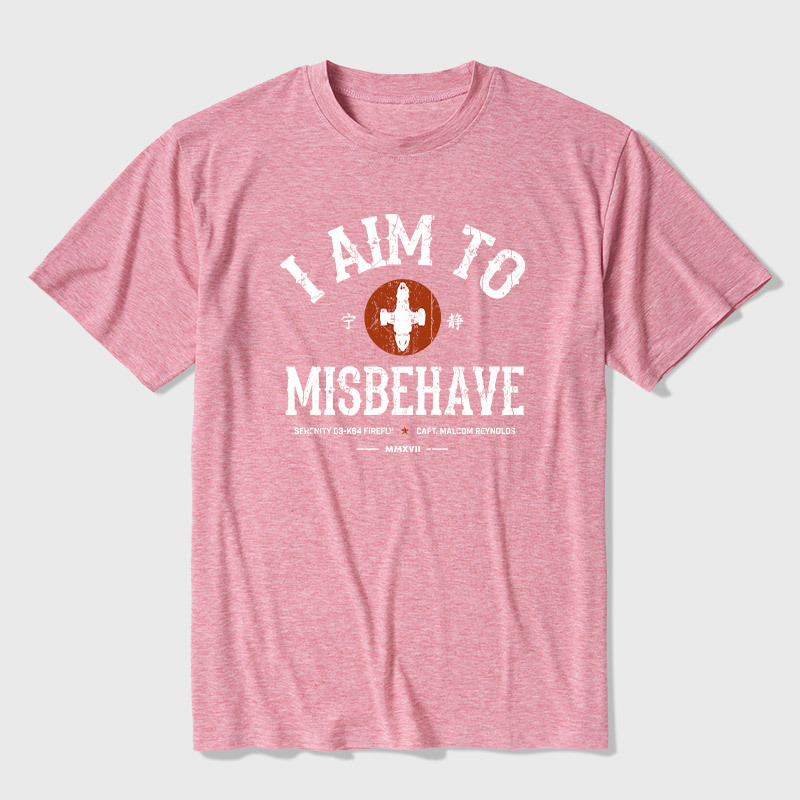 I Aim to Misbehave Firefly Ultra Soft Heather Tee