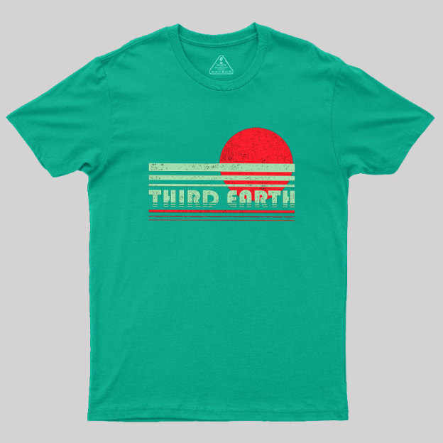 Third Earth Retro Fantasy Sunset Geek T-Shirt