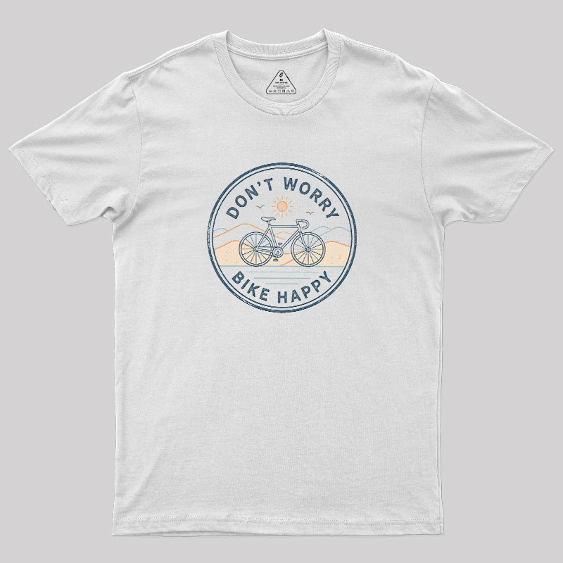 Bike Happy Badge Geek T-Shirt