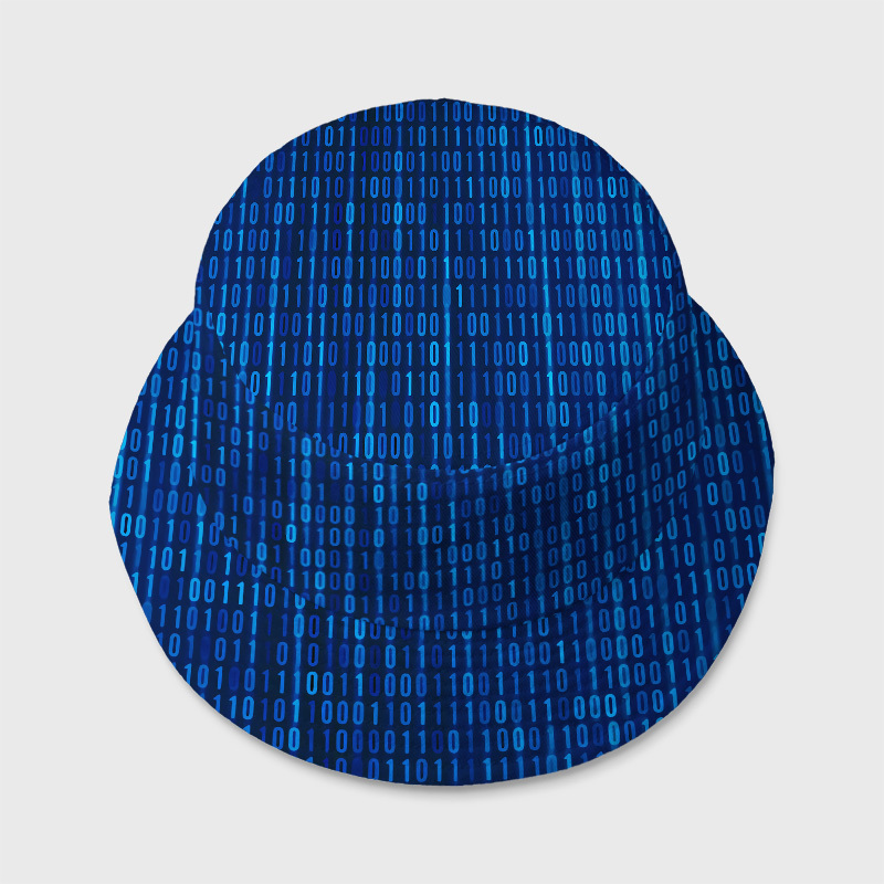 Binary Computer 1s and 0s Blue Geek Bucket Hat