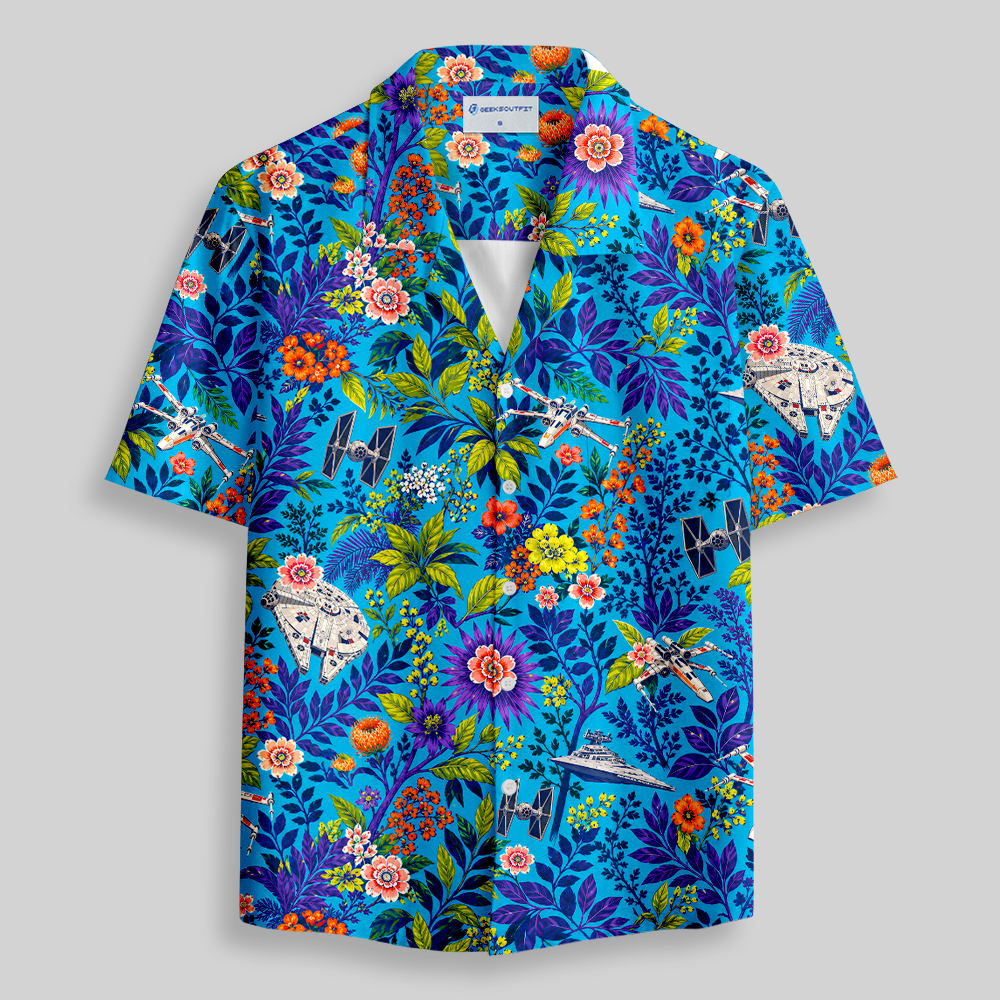 Floral Flightpath Button Up Pocket Shirt