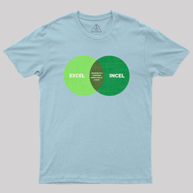 Excel Incel Venn Diagram Geek T-Shirt