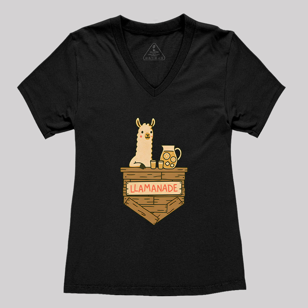 Geeksoutfit Llamanade Geek Women's V-Neck T-shirt for Sale
