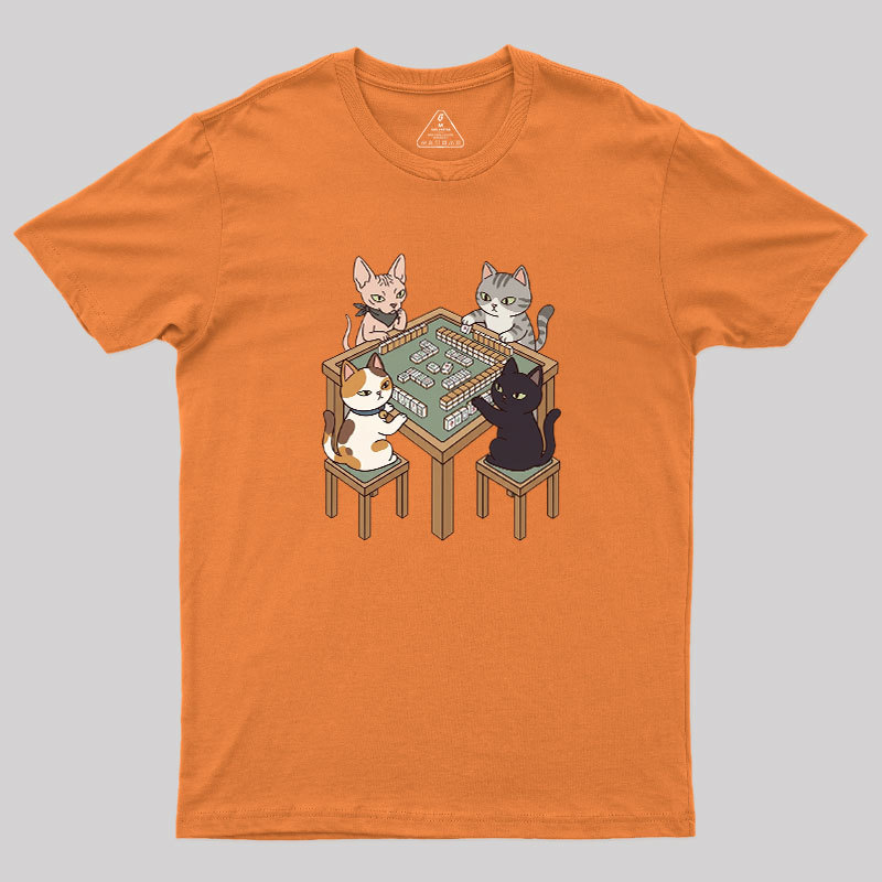 Cat Mahjong Geek T-Shirt