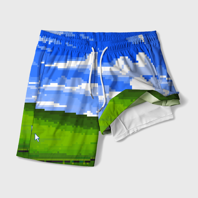 Win XP Wallpaper Pixel Geek Hawaiian Swim Trunks