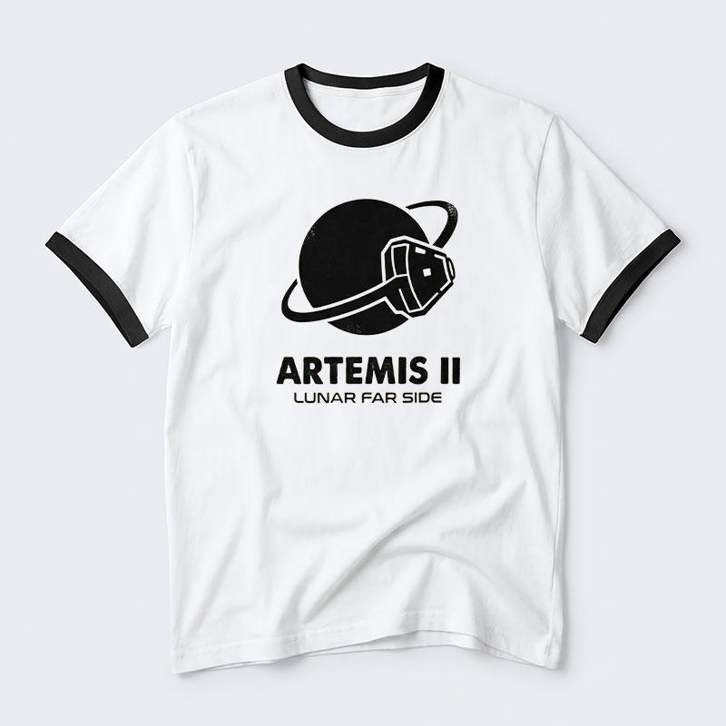 Artemis II Lunar For Side Geek Retro Ringer T-Shirt