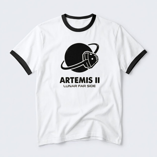 Artemis II Lunar For Side Geek Retro Ringer T-Shirt