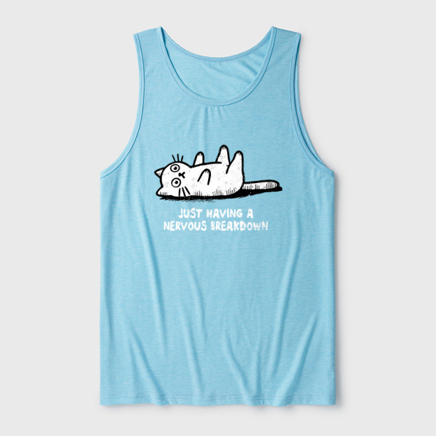 Nervous Breakdown Cat Ultra Soft Heather Tank