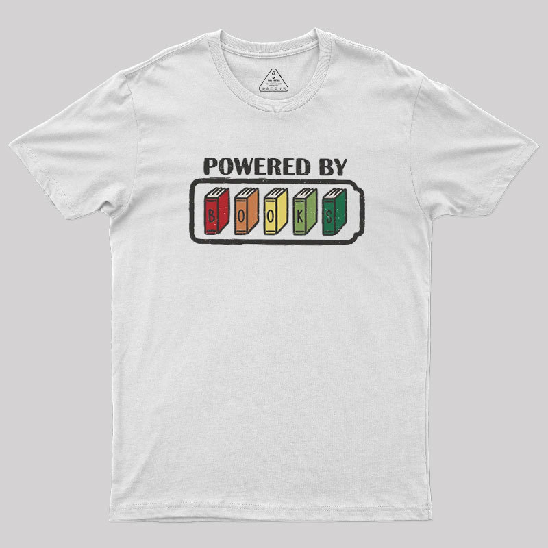 Powered by Books Geek T-Shirt