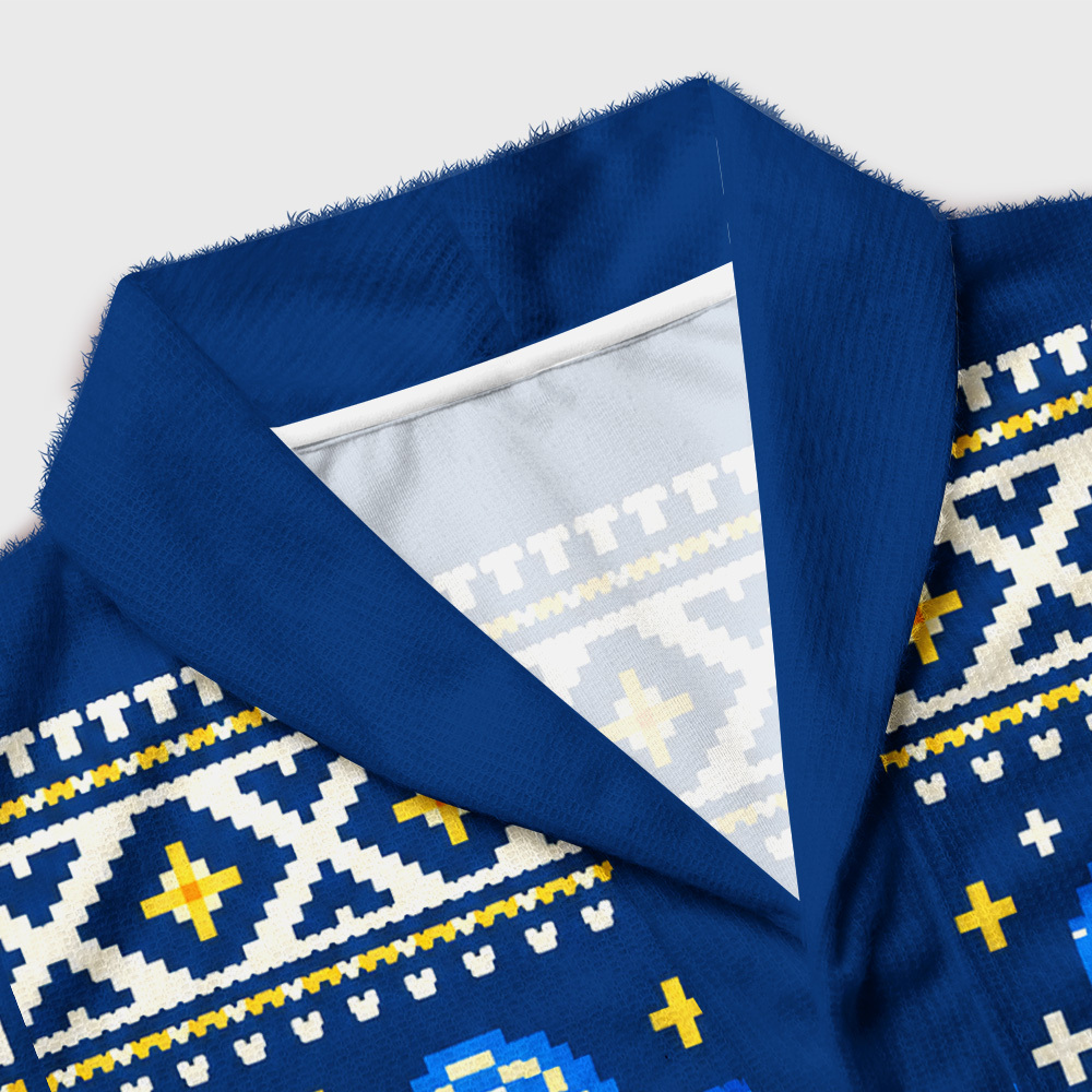 Starry Night Blue Police Box Vintage Geek Shawl Collar Cardigan