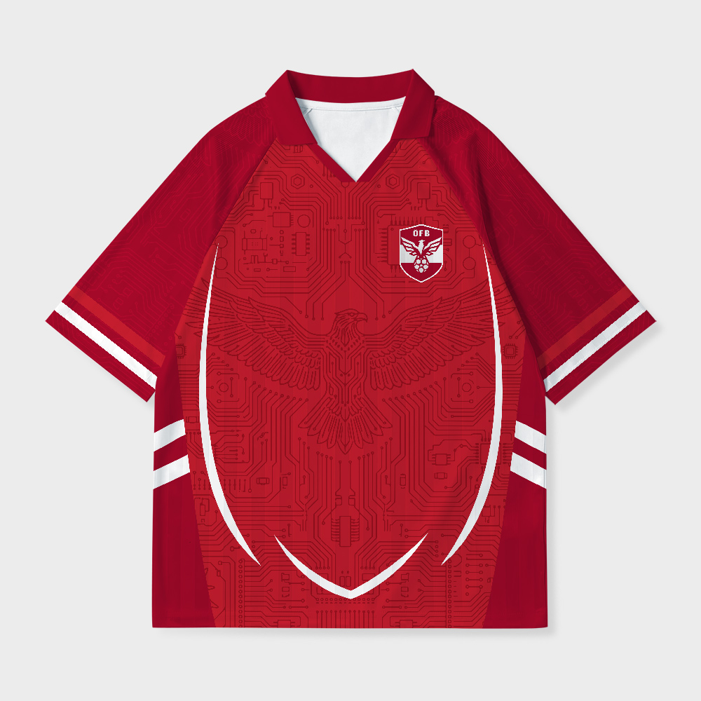 Crimson Wings Geek Football Jersey