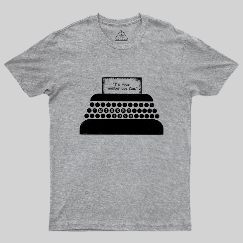 Number One Fan Retro Typewriter Geek T-Shirt
