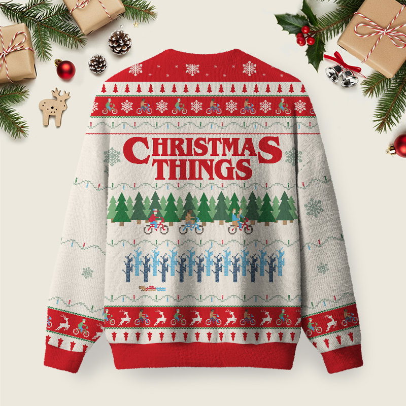Christmas Thing Ugly Christmas Knit Sweatshirt