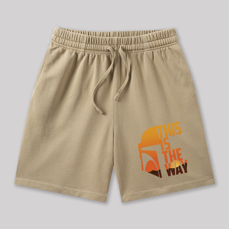 This is the Way Geeky Washed Shorts