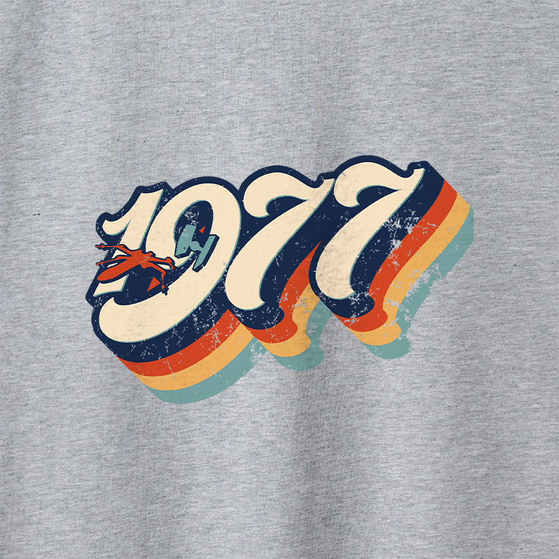 1977 Vintage Geek Retro Raglan Long-Sleeve Tee