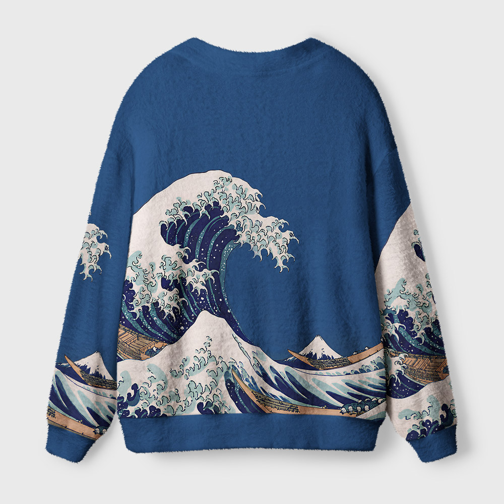 Great Fibonacci Wave Geek Ugly Cardigan Sweaters
