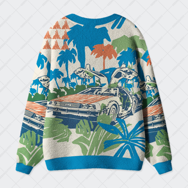 Back To The Future Geek Ugly Cardigan Sweaters 