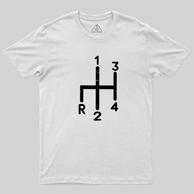 Classic Car Gearstick Geek T-Shirt