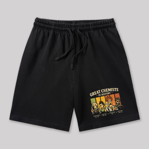 Great Chemists In History Geeky Washed Shorts
