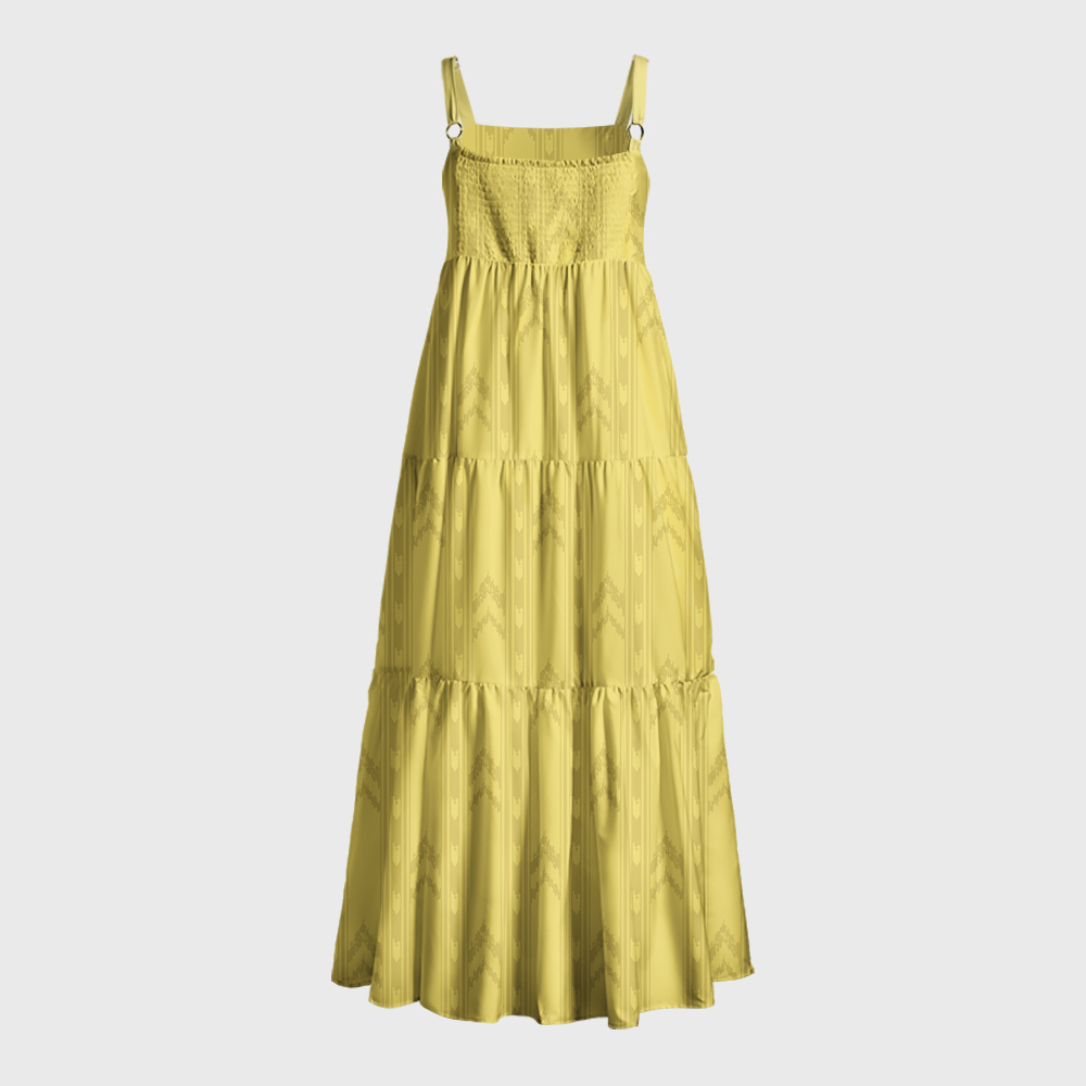 Backrooms Wallpaper Geek Tiered Cami Maxi Dress
