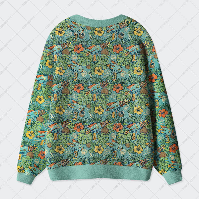 Tropic Space Geek Ugly Cardigan Sweaters 