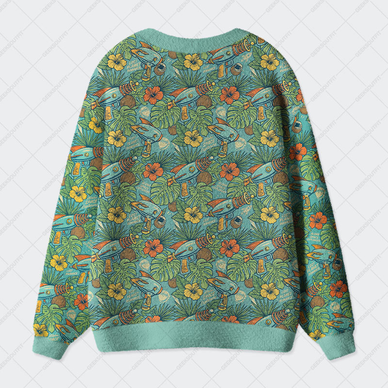 Tropic Space Geek Ugly Cardigan Sweaters 