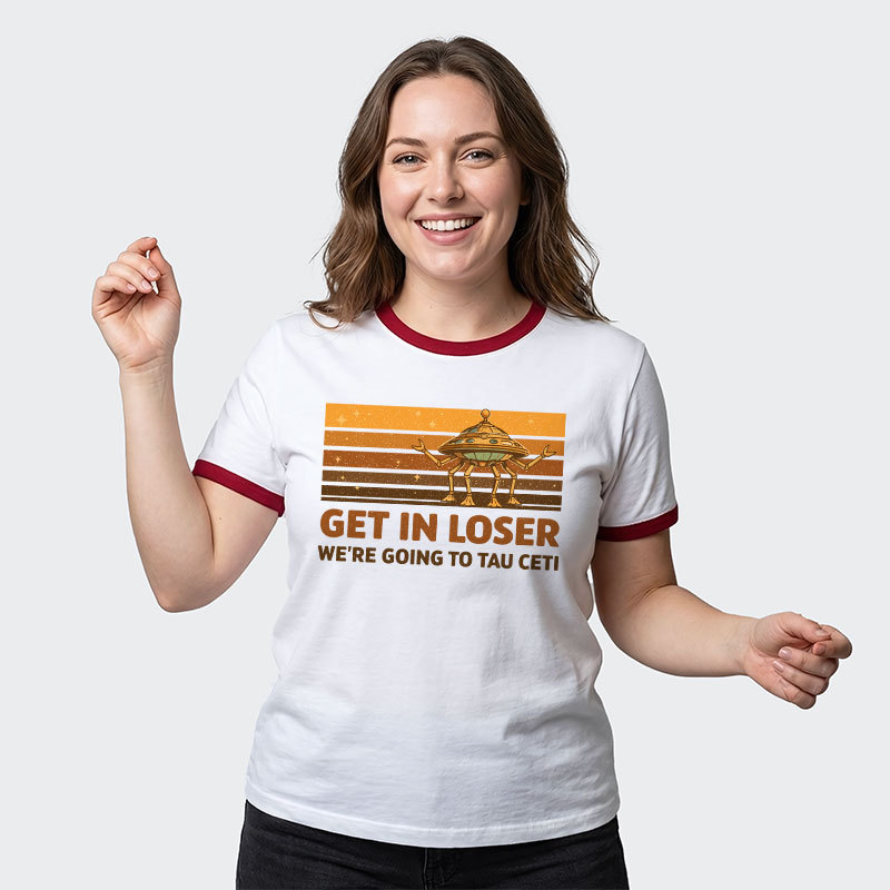 Get In Loser Geek Retro Ringer T-Shirt