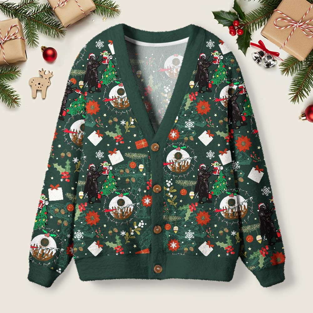 Christmas Scifi Wars Master Geek Ugly Cardigan Sweaters