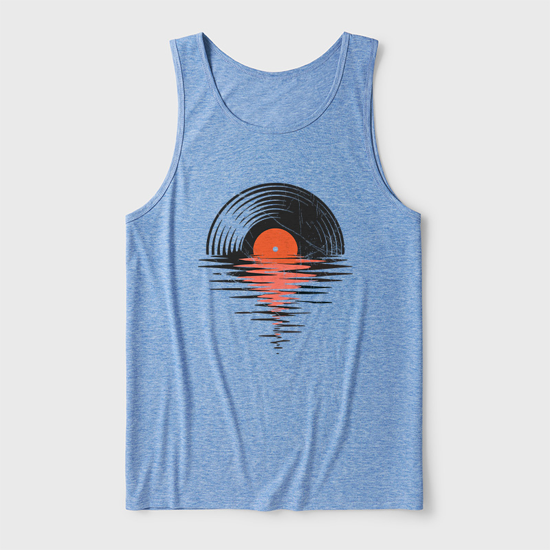 Vinyl LP Music Record Sunset Red Ultra Soft Heather Tank
