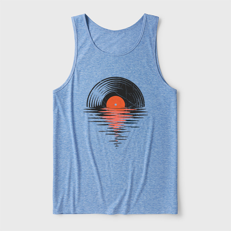 Vinyl LP Music Record Sunset Red Ultra Soft Heather Tank