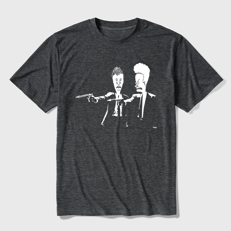 Beavis And Butthead Pulp Fiction Ultra Soft Heather Tees