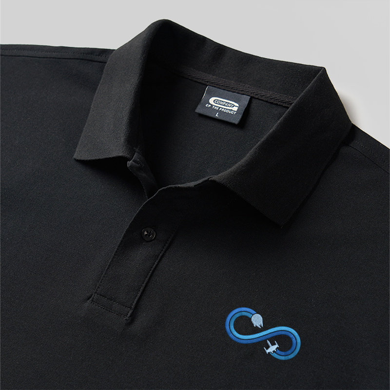 Infinite Loop Geek Embroidered Polo Shirts
