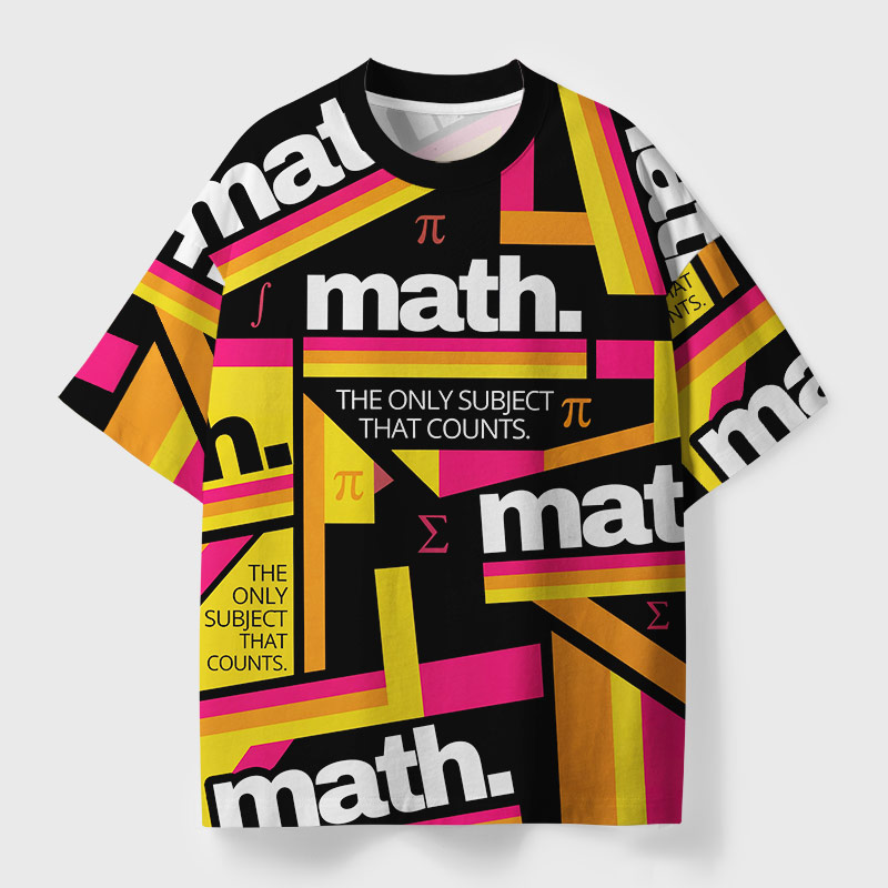 Math Geek Eco Oversized Graphic Tees