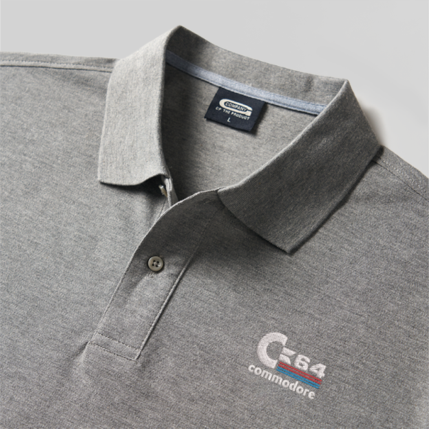 Commodore 64 Geek Embroidered Polo Shirt