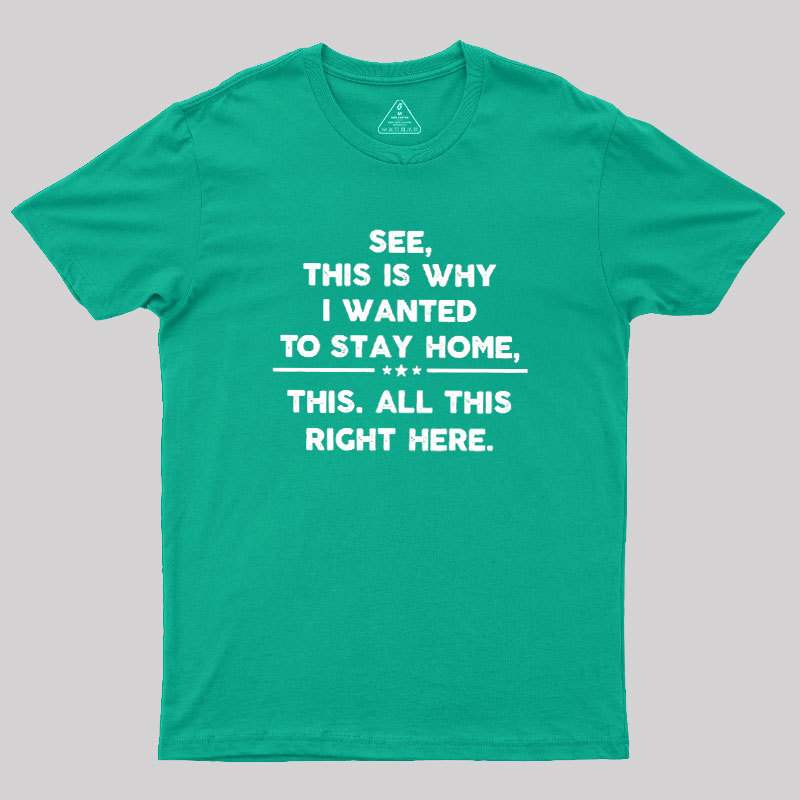 See This Is Why I Wanted To Stay home Geek T-Shirt